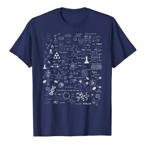 Port Man Physics Math Chemistry Biology Astronomy Navy Short Sleeve T-shirt SZ S